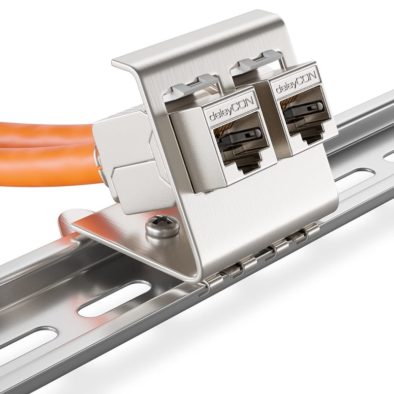 deleyCON 4 x CAT6a Keystone Jack Module with 2 x