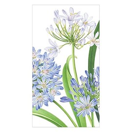 Caspari Agapanthus Garden Paper Guest Towel Napkins, 15 Per Package