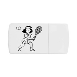 'Tennis Girl' Pill Box with Tablet Splitter (PI00035109)