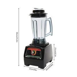 YUYANSHOP Commercial Fruit Blender, 2800W 3.9L Professional Kitchen System, High Speed Blender, Juicer, Ice Cream Maker, 2-in-1 Blades, Black and Red