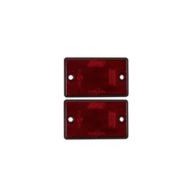 ASC Maypole Red Rectangle Reflector Screw or Stick Trailer Caravan Gatepost Set of 2