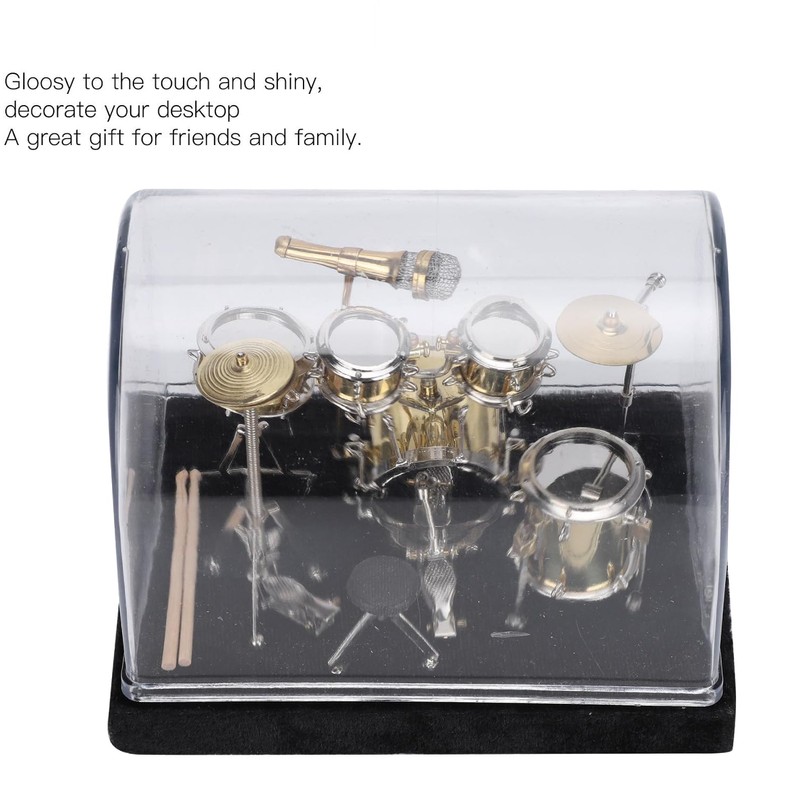 Fyearfly Miniature Drum Kit, Miniature Drum Decoration, Musical Instruments for