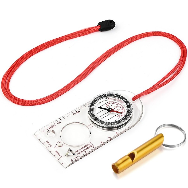 Flintronic Navigation Compass, Hiking Compass with Luminous Function, Waterproof Pocket