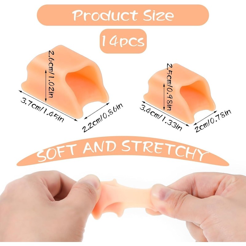 14PCS Hammer Toe enderetener Corrector, separseparseparseparseparseparseparseparcorrecde dedo del pie tablipara