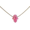 Opal Necklace Blue Opal Hamsa Gold Chain