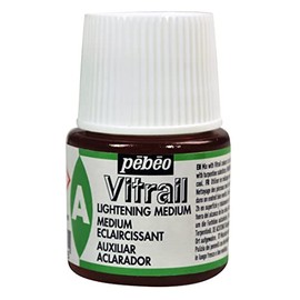 Pebeo 45 ml Vitrail Lightening Medium Stained Glass Effect Glass Paint, Transparent, 051000