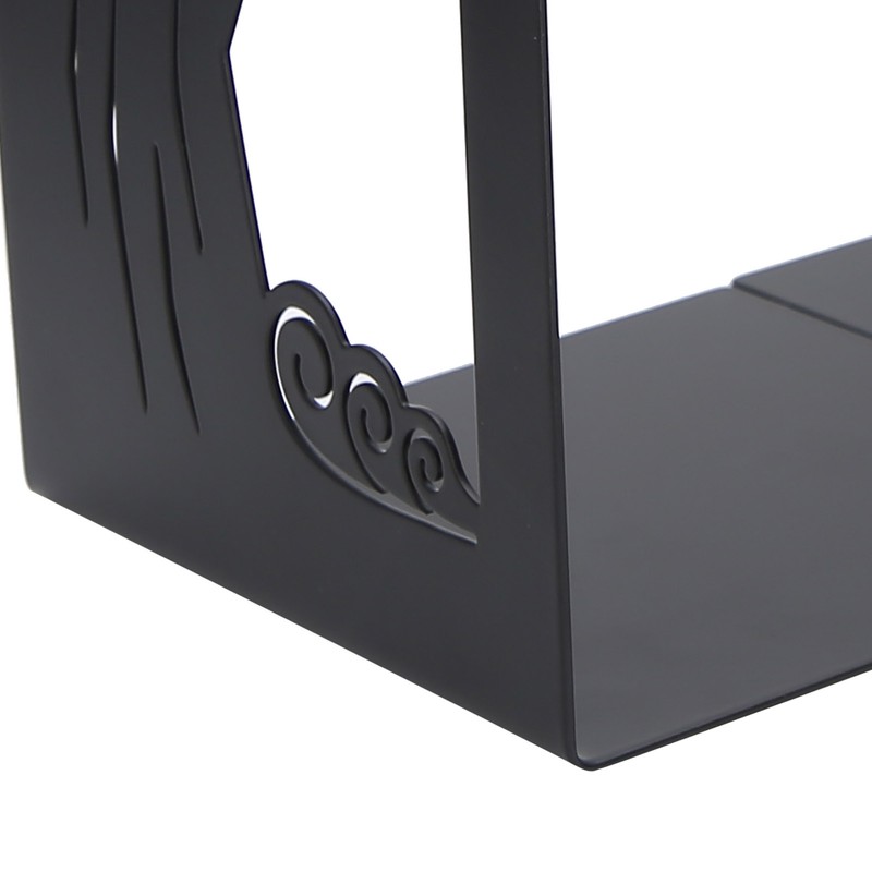2pcs Metal Bookend Desktop Bookshelf Storage Book Documents Divider Craft