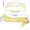 UVATAHONA 10th Birthday Sash and Tiara, 10 & Fabulous Glitter