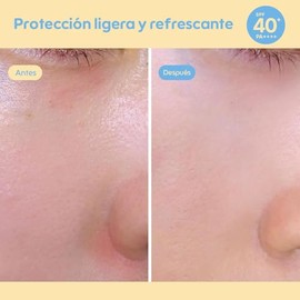 KIERO - Protector Solar Facial en Gel SPF 40 Piel Grasa y Mixta - Bloqueador Solar Coreano Ligero No Graso - Manzanilla, Azuleno y Pantenol - Vegano, 