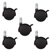 INCREWAY Nylon Caster Wheels 50mm, 5Pcs Threaded Caster with Brake