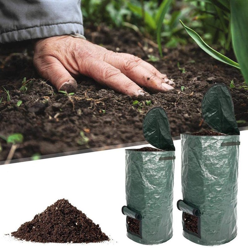 2 Pack Organic Compost Bags 15 Gallon 34 Gallon Garden