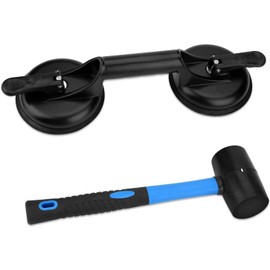 FCHO Floor Gap Fixer Tool for Laminate Floor Gap Repair Include Suction Cup and Mallet (Can't use on scraped surface floor)