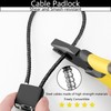 4 Pack Cable Padlock with Keys Alike,(1.3''/33mm) Wide Lock Body