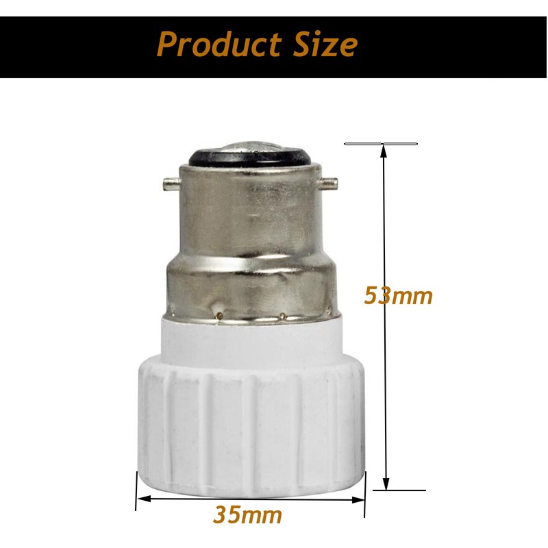 B22 to GU10 Light Adapter, B22 Bayonet Cap to GU10