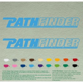 Pair of Pathfinder Boat Compatible Replacement Restoration Decals Vinyl Stickers Outboard Motor Set of 2 (12", Sky Blue 084)