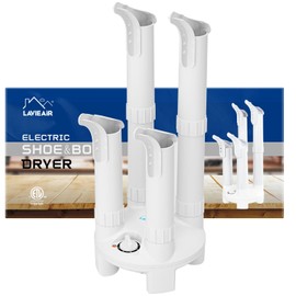 LAVIEAIR Boot Dryer, Shoe Dryer and Glove Dryer with Timer and Fan, White