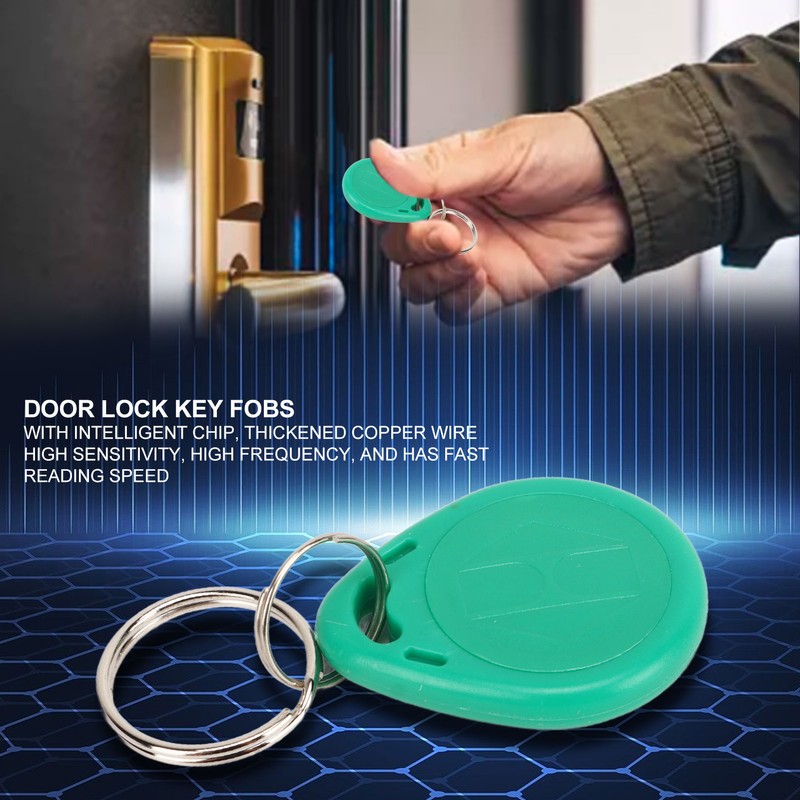 100PCS Door Lock Key Fobs 125KHz Read Only Smart Contactless