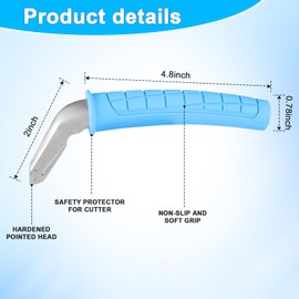 VZZNN 2 Pack Car Door Handle for Elderly Car Handle Assist Portable Vehicle Support Handle for Easy Sit to Stand Assistance Car Door Latch Handle for Seniors and Handicapped (Blue with Nylon Handle)