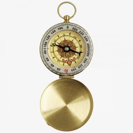 Luminous gold plate compass