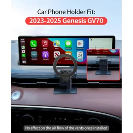 MaserWeller Car Phone Holder for Genesis GV70 2023-2025 Accessories, 360° Rotation Phone Mount Compatible with MagSafe, Cell Phone Holder Does Not Affect Air Vent