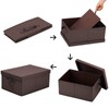 HOONEX Linen Foldable Storage Bins with Lids, 2 Pack, Storage