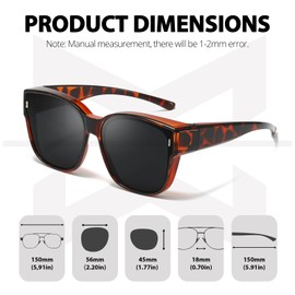 Myiaur 2 Pack Oversized Fit Over Sunglasses for Women, Trendy Designer Style Sun Glasses with UV400 Protection