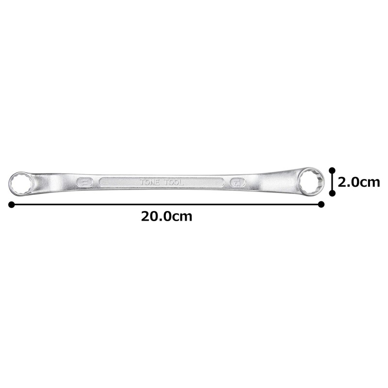 TONE HPM45-1113 Long Glasses Wrench (45°) Double Side Width 0.4