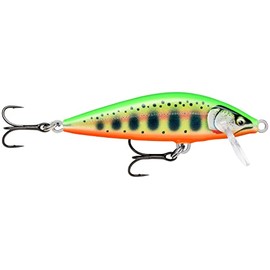 Rapala - Countdown Elite Fishing Lure - Fishing Tackle Made of Balsa Wood - Freshwater Spinning Bait - Sinking - Running Depth: 0.9m - Size: 5.5cm / 5g - Made in Estonia - Gilded Chartreuse Yamame