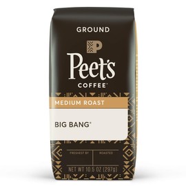 Peet's Coffee, Medium Roast Whole Bean Coffee - Big Bang 63 Ounces (6 Bags of 10.5 Ounces) Packaging May Vary