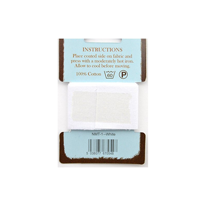 Nortexx Iron On Repair Tape-White, 100% Cotton, 14 x 8