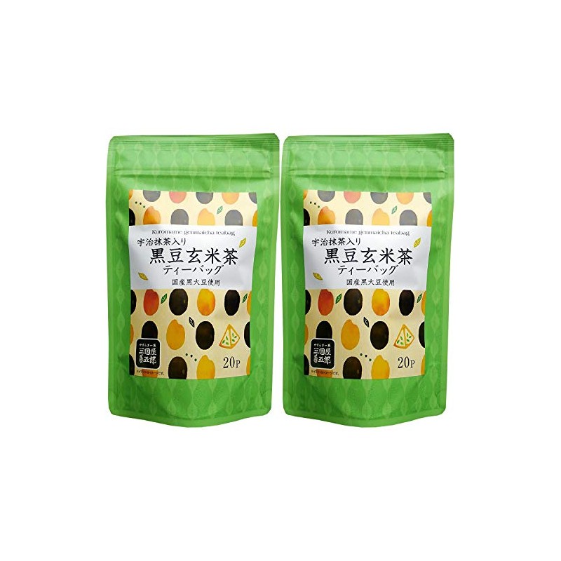 Mikuniya Black Bean Brown Rice Tea with Uji Matcha, 2.1
