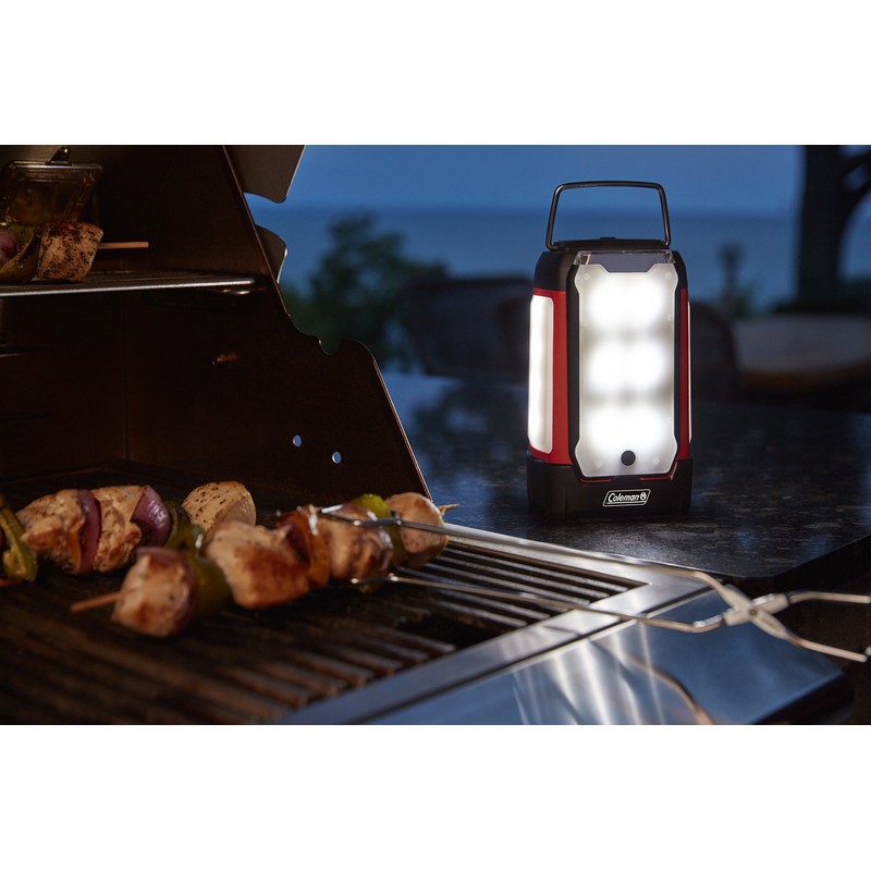 Coleman Quad Panel 800L LED Lantern, Water-Resistant Lantern with 4