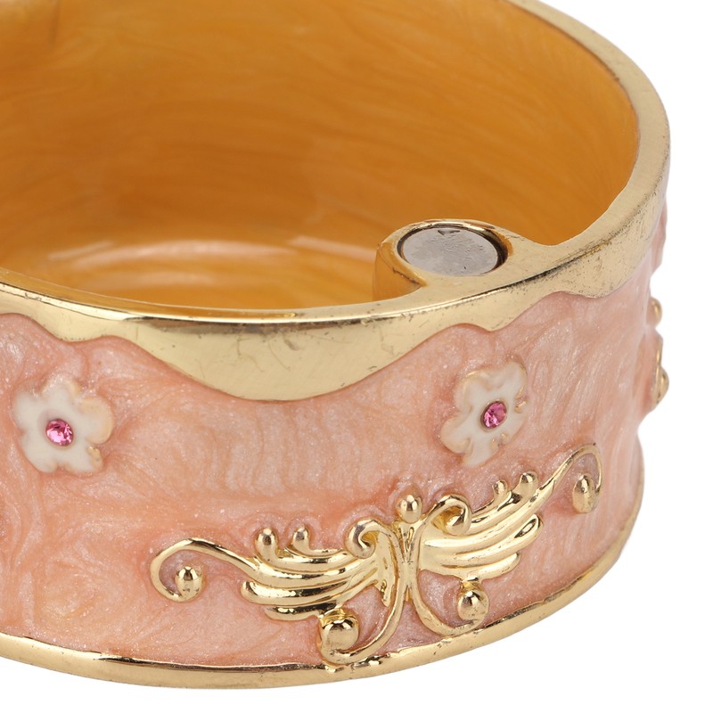 Pig Hinged Jewelry Box Hollow Design Cute Appearance Hand Painted