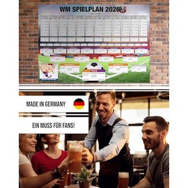Close Up World Cup Schedule 2026 Poster | 100 x 70 cm | Football World Cup Game Plan | Clear Tournament Plan Wall Poster for Fans | All Games at a Glance