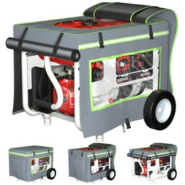 Generator Covers While Running, 38 "Lx28" Wx27 "H, Top Can Be Opened To Add Fuel,900D+210D Heavy Duty Waterproof, Suitable For Most 10000+ Watt Frame Generators（Gray）