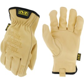 Mechanix Wear: Cow Leather Driver Glove with Durahide Water Resistant Technology, Quick Fitting Safety Work Gloves (Tan, X-Large)