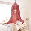 Mengersi Bed Canopy for Girls,Ruffled Canopy Bed Curtains Canopy for