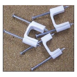 Buchanan BPS2/2-50 Plastic Insulated 2 Cable Stacker 1/2 Inch Zinc-Plated Nail 50/Box