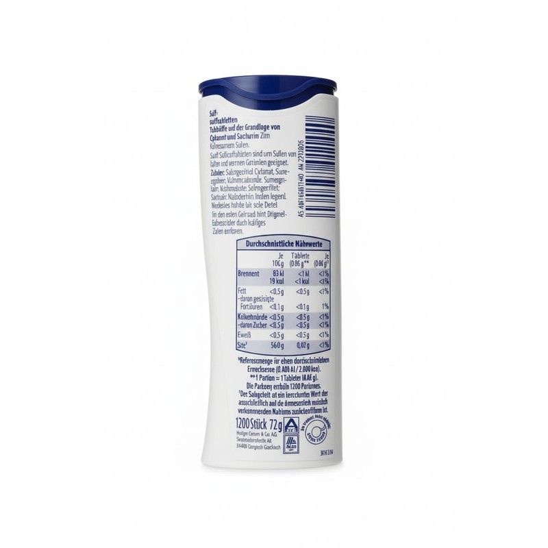 süssli suessli German Sweetener Tablets 1200pcs in Dispenser - Lactose