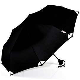 Euro Umbrella Light Trek of Sun, Hiking, Rain and Trekking Umbrella, Colour: Black, Reflective