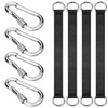 ISusser 4 PCS Black Tree Swing Straps Hanging Kit with