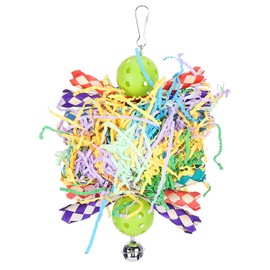 Colorful Shred Foraging Hanging Cage Shredder Toys Bird Chewing Swing Toys for Pet