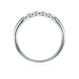 Trilani Women's memo ring, 925 sterling silver, cubic zirconia in brilliant cut, accessory ring, bridal jewellery, engagement ring, silver ring, Silver, Cubic Zirconia