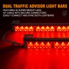 Xprite Red LED Emergency Traffic Advisor Strobe Dual Light Bar