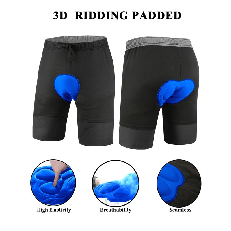 Men's Mountain Bike Shorts 3D Padded Baggy Bicycle Riding Cycling