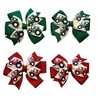 Tractor Toddler Hair Bow Set (Red or Green)