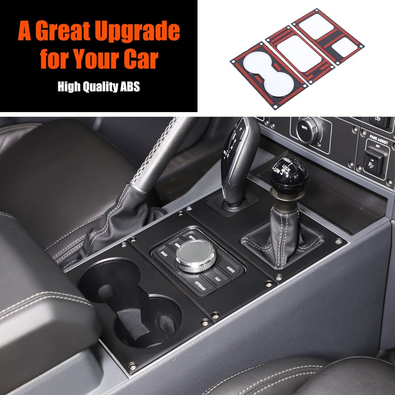 Hudiriy Car Gear Shift Console Anti-Scratch Panel Frame Compatible with