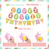 Pre-Strung Easter Decorations Set - Happy Easter Banner Decor with