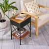 VECELO Nightstand Set of 2, X-Design End Side Table with
