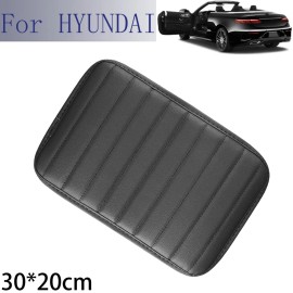 YORKNEIC Faux Leather Car Cushion Protector Accessories Armrest Cover Black For HYUNDAI
